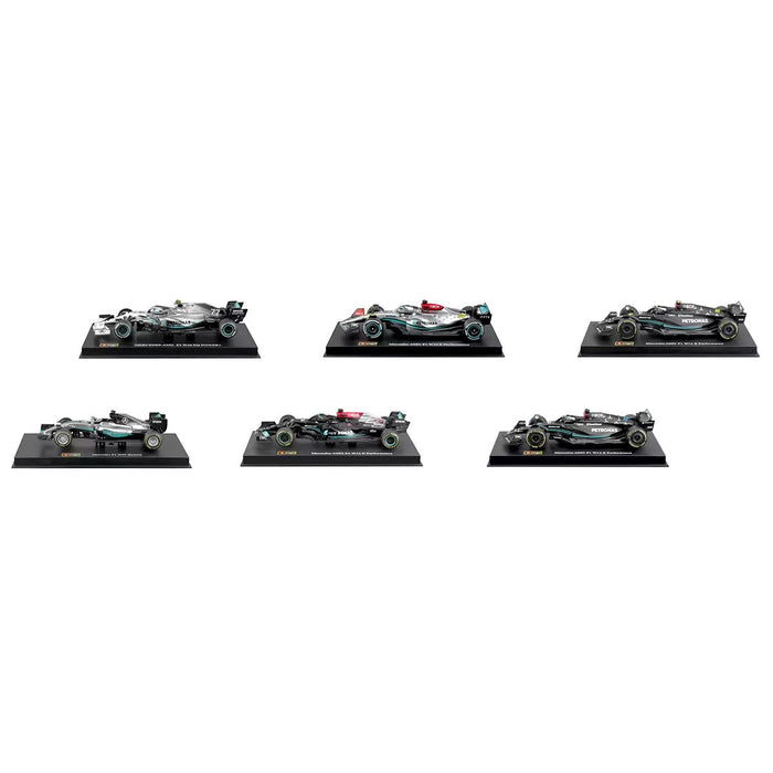 Burago 1:43 Formula Racing Die Cast With Plastic 6 Pack Car Model Mercedes Benz