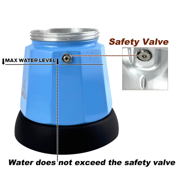 Mornest Electric Aluminium Moka Coffee Maker Espresso Italian Classic auto power off Home 3/6Cups Trade Me