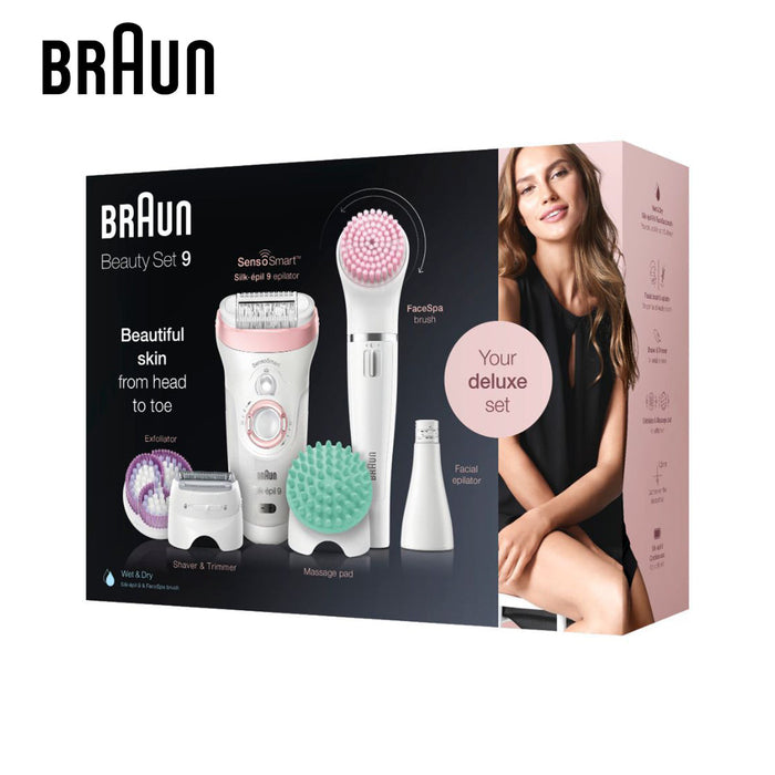 Catch only 9pcs Braun Beauty Set Shave For Wet & Dry Epilator Women Face Body & Leg AU STOCK