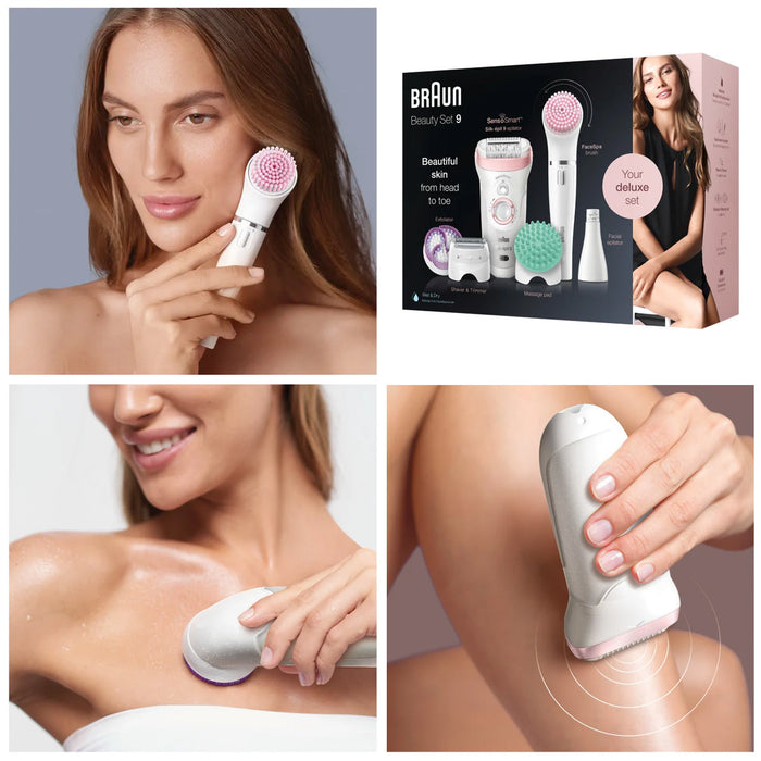 Catch only 9pcs Braun Beauty Set Shave For Wet & Dry Epilator Women Face Body & Leg AU STOCK