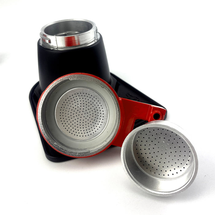 Mornest Red Mini expresso 2 cups ceramics coffee maker set Moka Coffee Maker Italian Classic