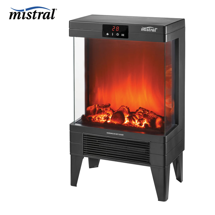 Mistral 2000W Flame Effect Electric Heater 2 Heat Settings With Remote Control AUSTOCK