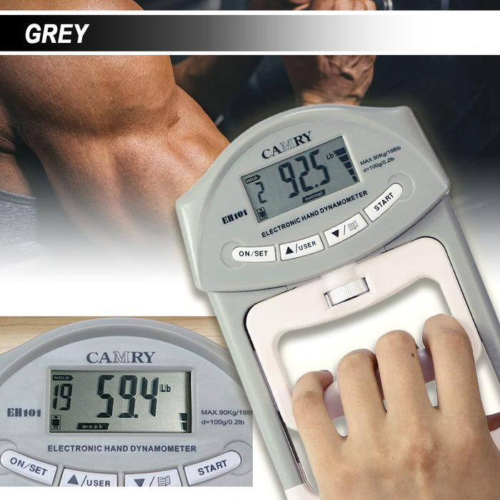 CAMRY Digital Dynamometer Hand Grip Strength Muscle Tester Electronic Power Measure