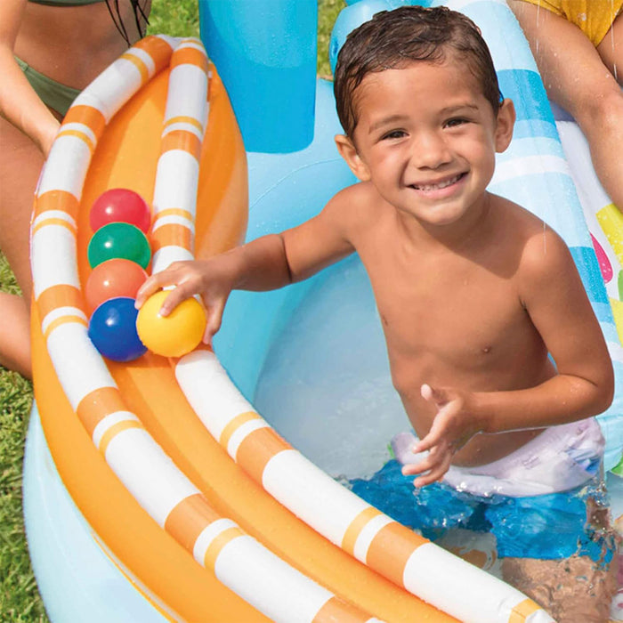 Intex Inflatable Candy Fun Centre Play 70x168x122cm With Slide Sprayer Ball