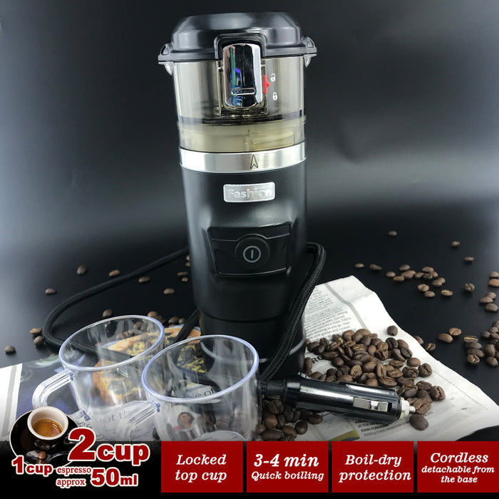 12V Car Espresso Moka Coffee Maker Set Espresso In Car Coffee Machine With 2Cups Trade Me