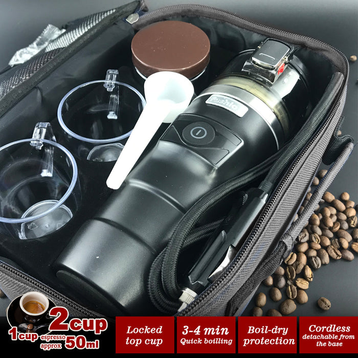 12V Car Espresso Moka Coffee Maker Set Espresso In Car Coffee Machine With 2Cups Trade Me