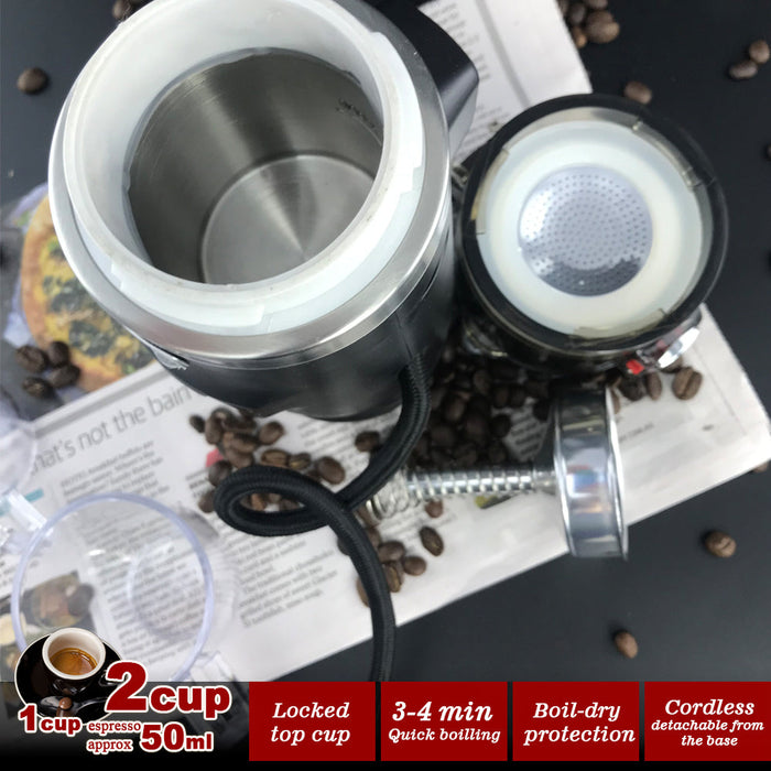 12V Car Espresso Moka Coffee Maker Set Espresso In Car Coffee Machine With 2Cups Trade Me