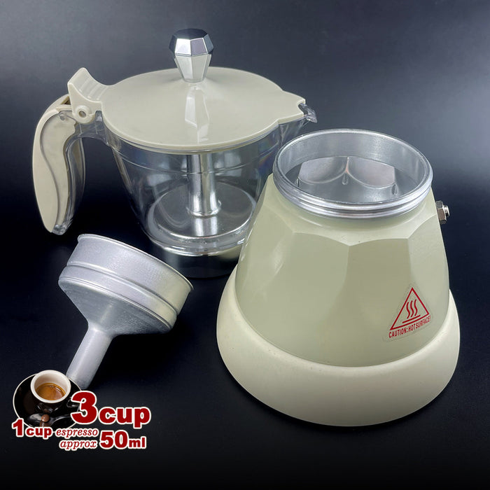 Electric Espresso Moka Coffee Maker 3cups Italian Classic - Cream Trade Me