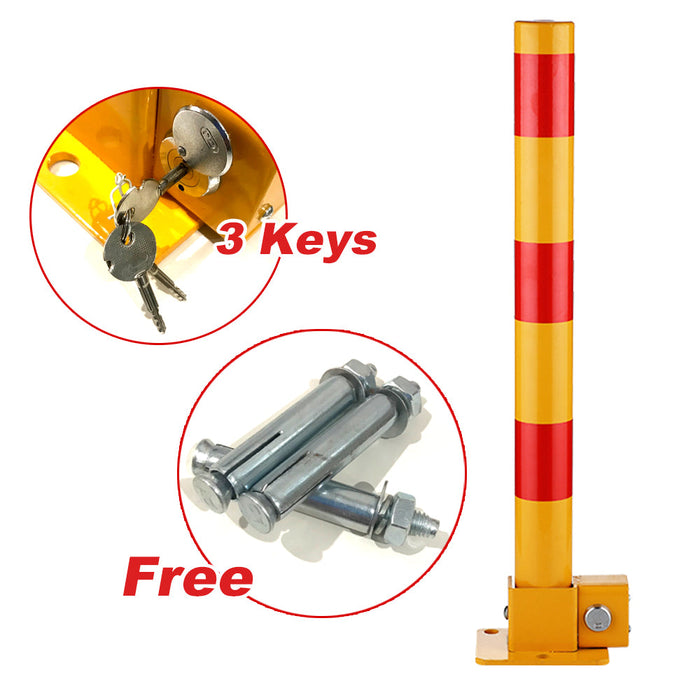 Red Parking Bollard locker Barrier Key Alike / Independent lock Fold Down Vehicle Trade Me