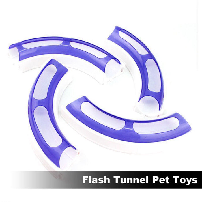 Puppy Cat Modular Tracking flash Ball Puzzle Game Plastic Tunnel Toy New Hot Cat Toy