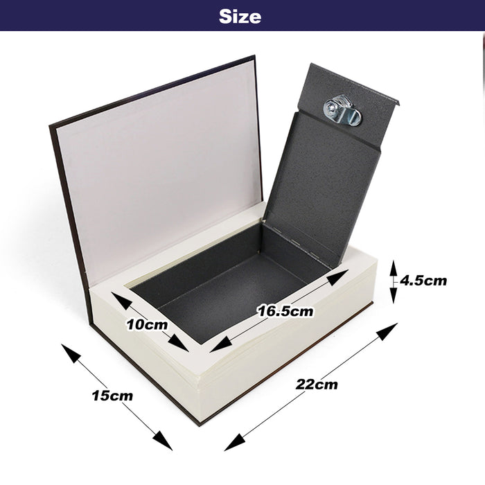 Cash Money box Locker Secret Safe Security Book Hidden With 2Key Or Digital Lock
