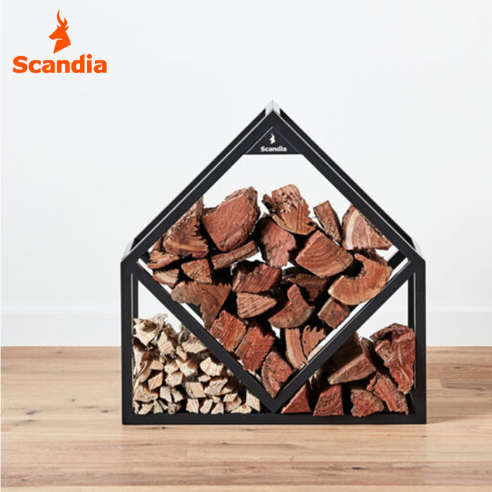 Scandia Wood Log Holder Storage In Box Geometric Fireplace GEO Storage AUSTOCK