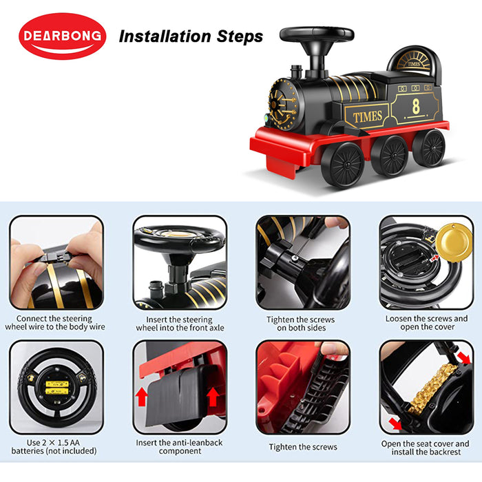 Kids Ride On Train Toy Eelectric Car With Track Or Toddler Walker Car Or Carriage AU