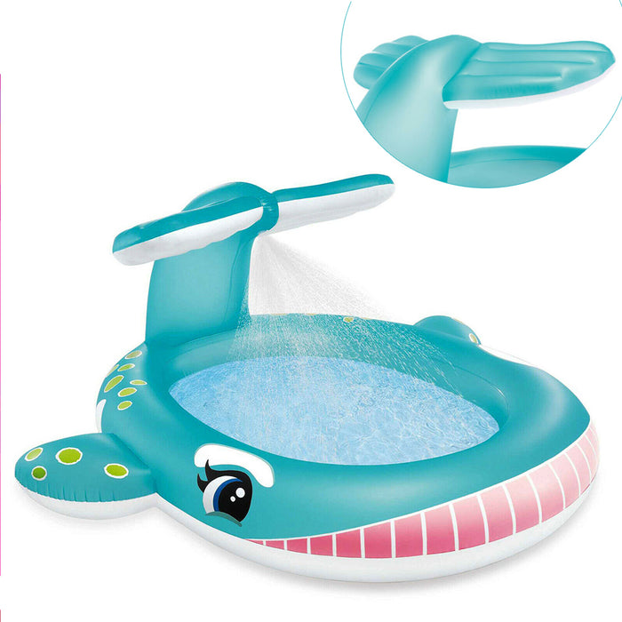 Intex Whale Spray Pool Kids Water Fun Inflated Pool Sports Outdoor Play Toys