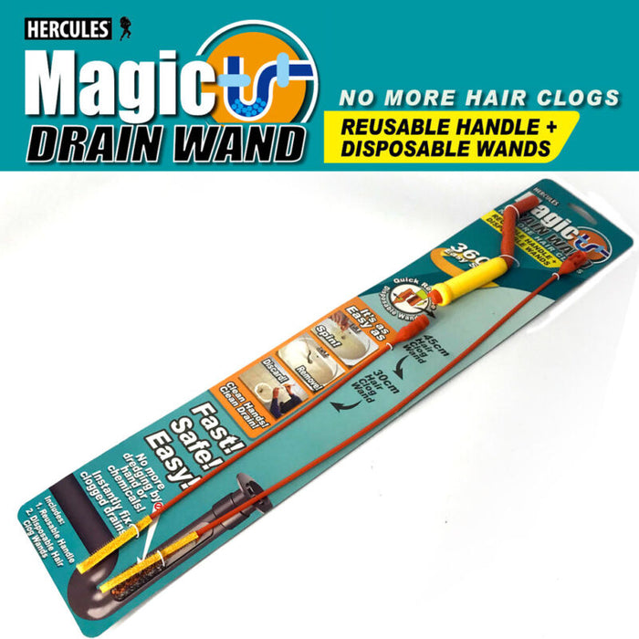 2xmagic drain wand Drain Cleaning Hair Clog Tool Clean Wands Brush set