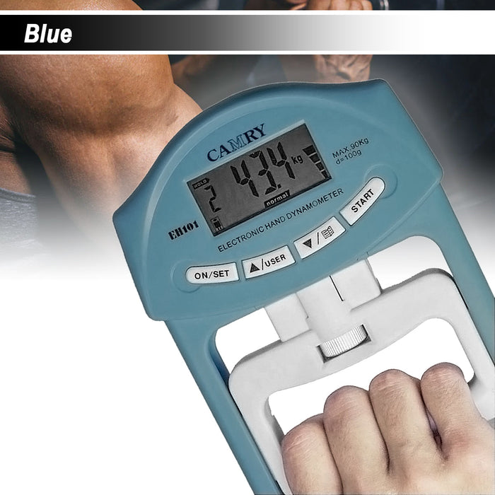 Digital Dynamometer Hand Grip Strength Muscle Tester Electronic Power Grey/Blue