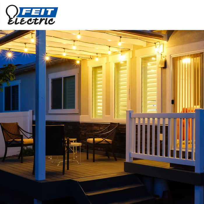 Feit 14.6m / 48ft Filament String Lights Set 24 LED Bulb+2 Spare Outdoor Or Indoor