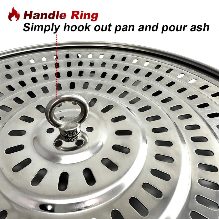 TOW Smokeless Fire Pit, 26.5inch Wood Burning Fireplaces with Removable Ash Pan, Portable Outdoor Bonfire Firepit with Stand, Backyard, Patio & Camping, Stainless Steel, Easy Ignition & Setup Trade Me