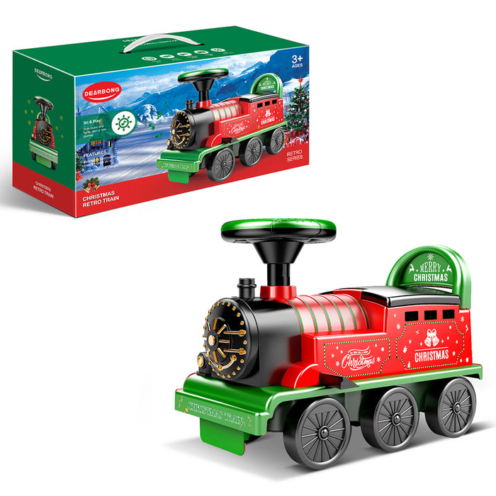 Kids Ride On Train Toy Car  Toddler Walker 6 Wheels Extra Music 3-Color Light -2018D