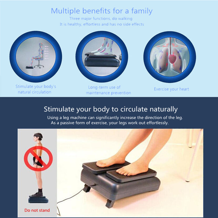 Legs Seated Walking Machine Leg Trainer Device Fitness Healthy Blue Exerciser Massager Trade Me