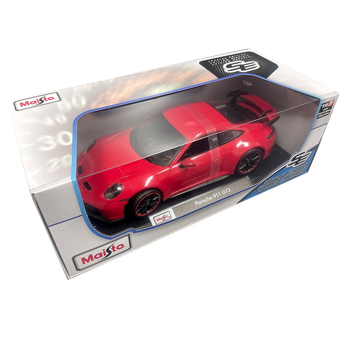 Maisto 1:18 Car Model Metallic Diecast With Plastic Part Porsche 911 GT3 Red