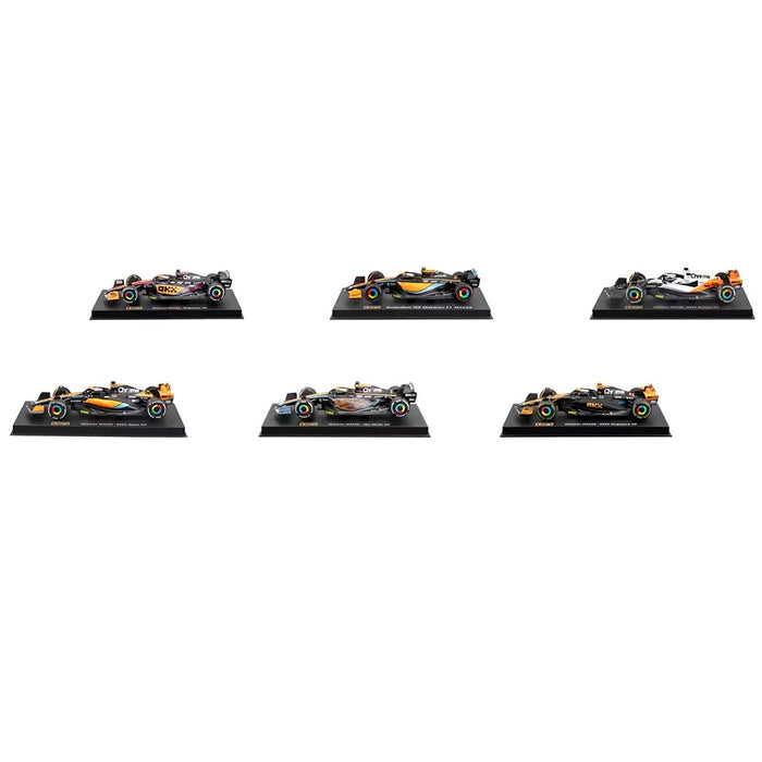 Burago 1:43 Formula Racing Die Cast With Plastic Part Mclaren 6 Pack Car Model