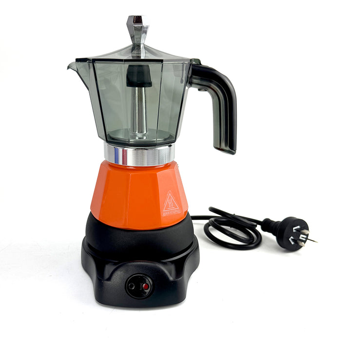 Electric Moka Coffee Maker Espresso Italian Classic Auto power off for Home 3/6Cups