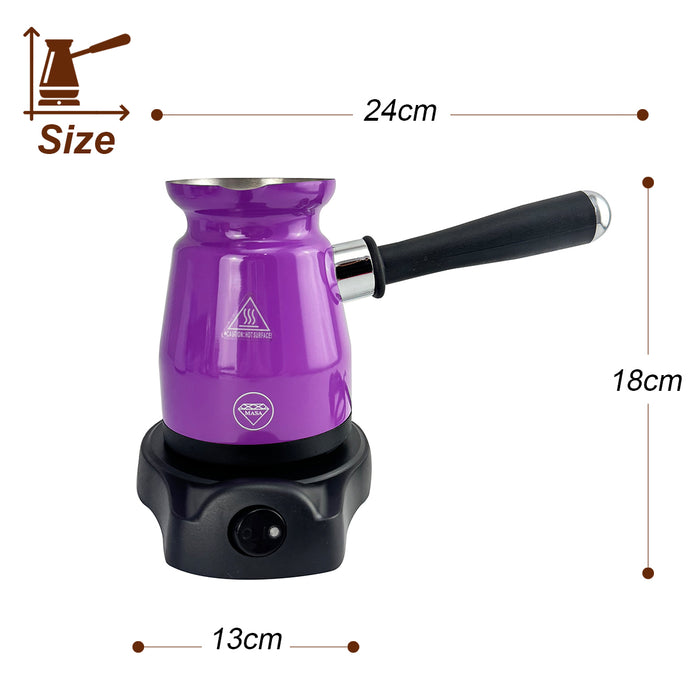 Electric Turkish Greek Arabic Coffee Maker New Automatic Sensor Anti Overflow 200ml