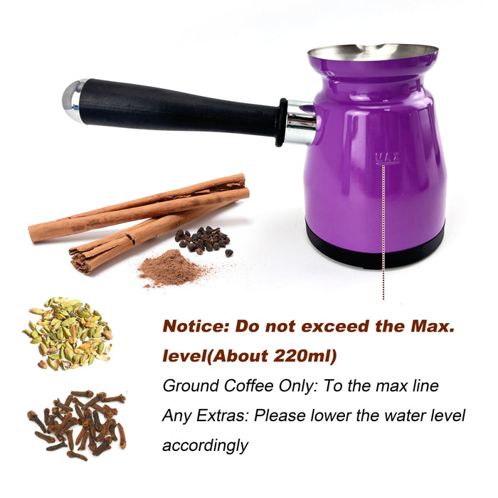 Electric Turkish Greek Arabic Coffee Maker New Automatic Sensor Anti Overflow 200ml