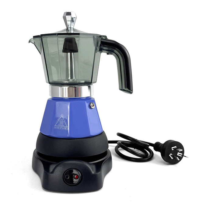 Electric Moka Coffee Maker Espresso Italian Classic Auto power off for Home 3/6Cups