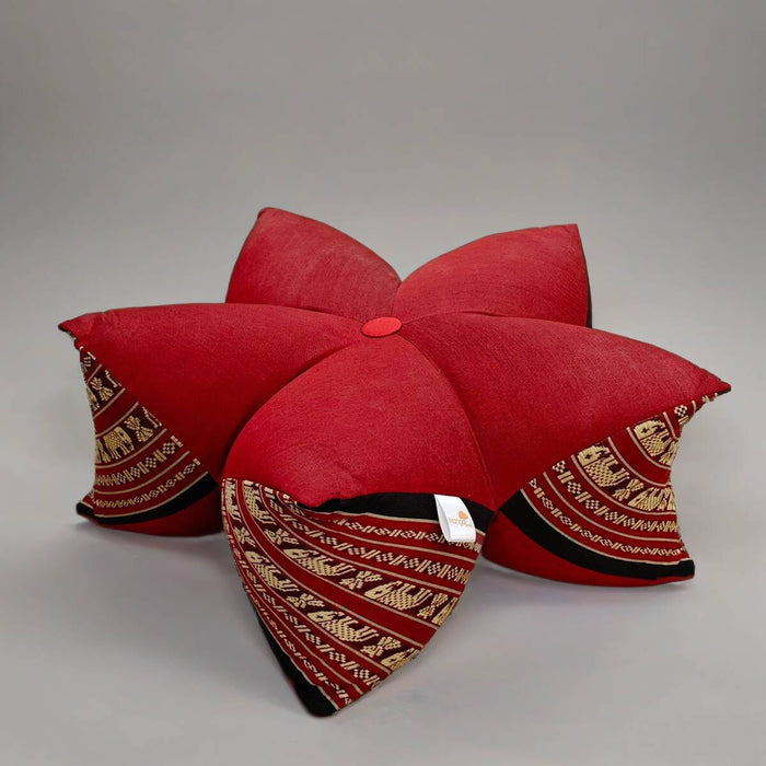 Thai 45x18 cm 5-Petal Ergo-Design Zafu Meditation Cushion BlueEle 100% Organic Kapok Fiber