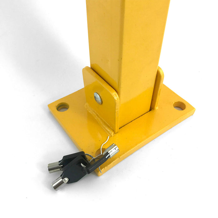 Square Heavy Duty Fold Down Security Parking Post Lock Safety Barrier 3 Keys Trade Me