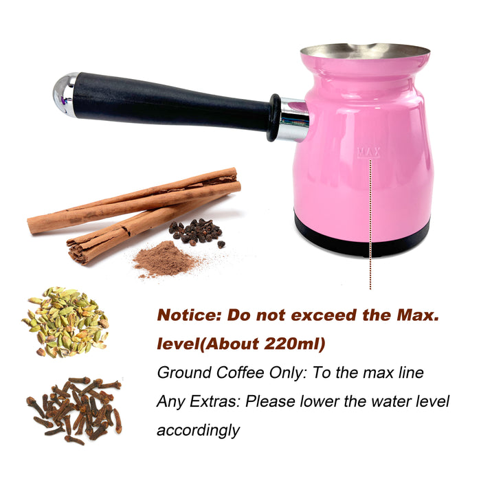 Electric Turkish Greek Arabic Coffee Maker New Automatic Sensor Anti Overflow 200ml