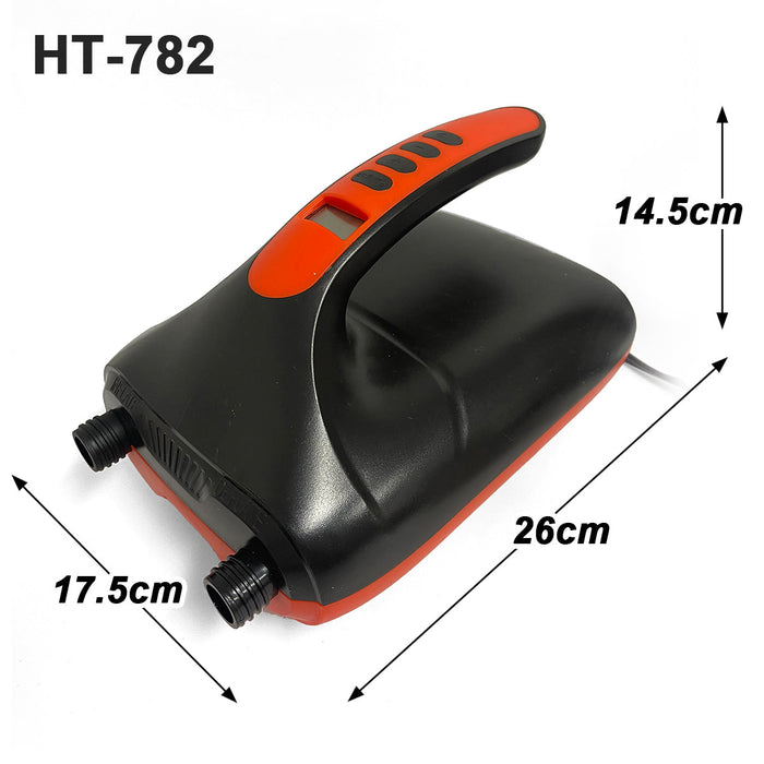 HT-782 20PSI High Pressure SUP Electric Air Pump 12V DC Paddle Board Auto-Off