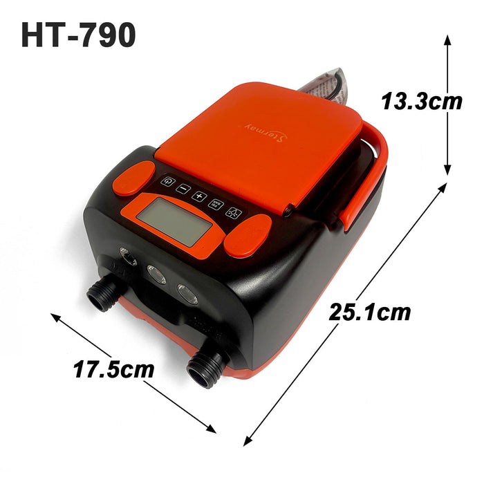 HT-790 16PSI High Pressure SUP Electric & Battery Powered Air Pump 12V DC Paddle Board Auto-Off