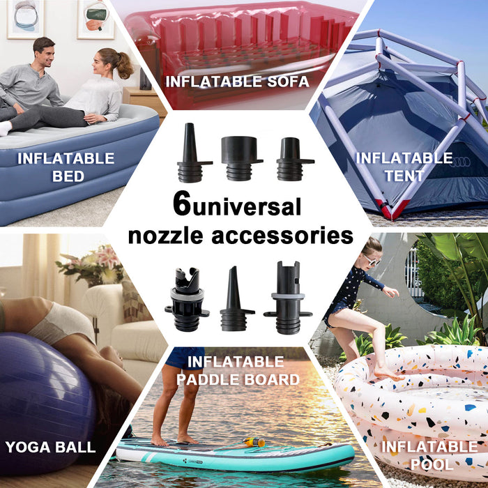 HT-782 20PSI High Pressure SUP Electric Air Pump 12V DC Paddle Board Auto-Off