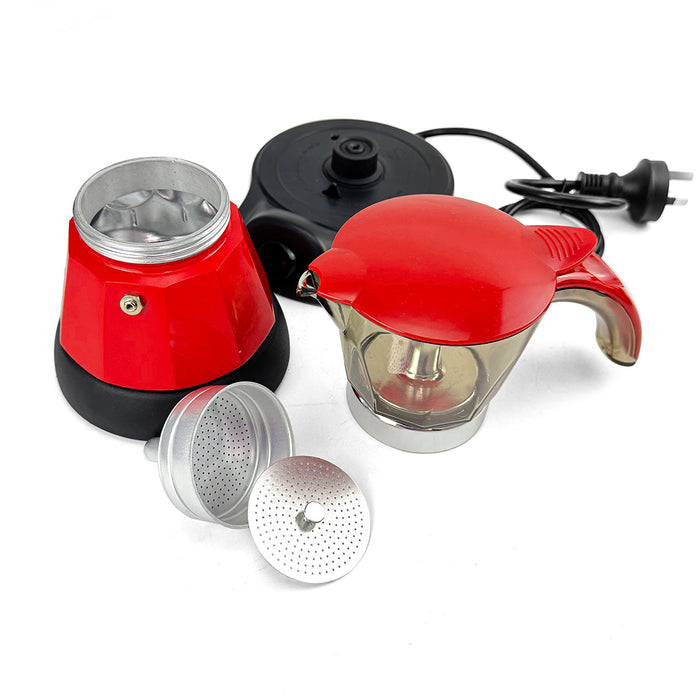 Electric Moka Coffee Maker Auto Power Off Home Espresso Italian Classic 3Cups Trade Me