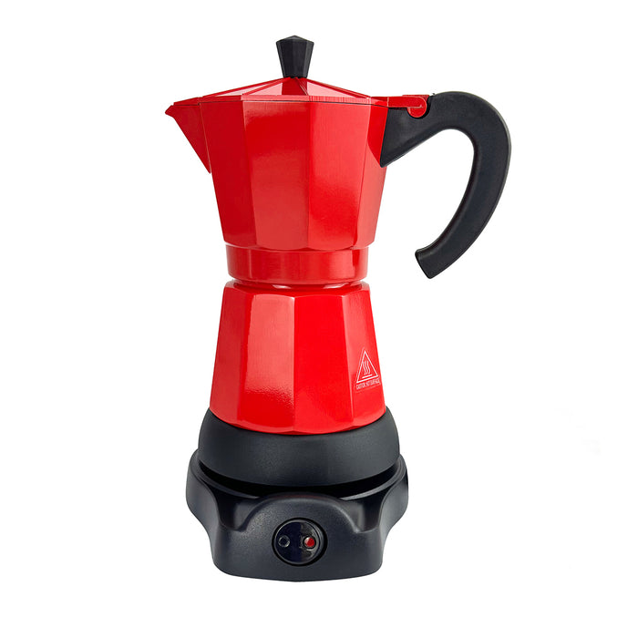 Electric Aluminium Moka Coffee Maker Espresso Italian Classic auto power off Home 3/6Cups