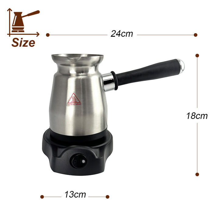 Electric Turkish Greek Arabic Coffee Maker New Automatic Sensor Anti Overflow 200ml