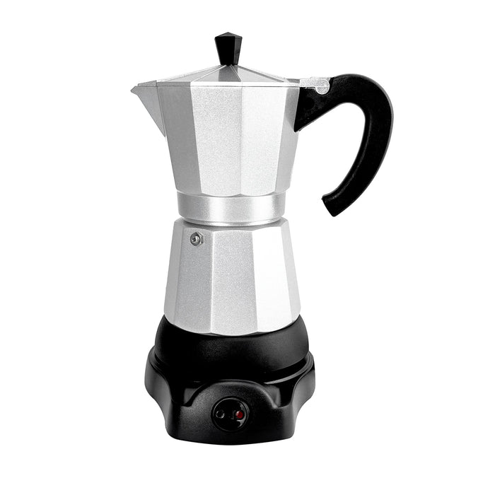 Electric Aluminium Moka Coffee Maker Espresso Italian Classic auto power off Home 3/6Cups
