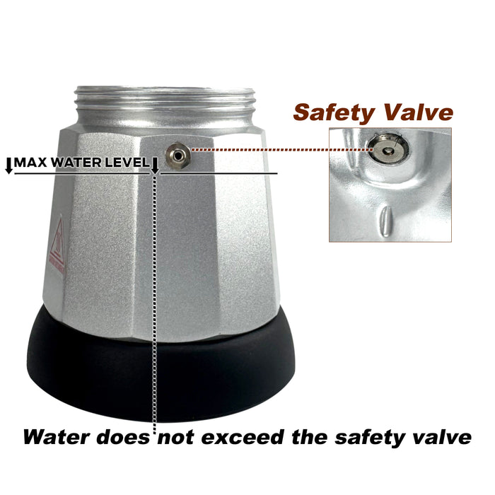 Mornest Electric Aluminium Moka Coffee Maker Espresso Italian Classic auto power off Home 3/6Cups Trade Me