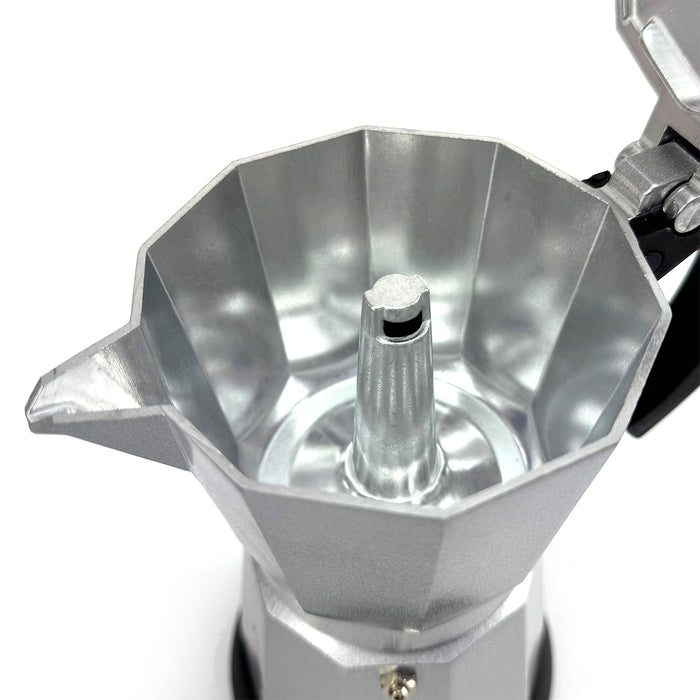 Electric Aluminium Moka Coffee Maker Espresso Italian Classic auto power off Home 3/6Cups