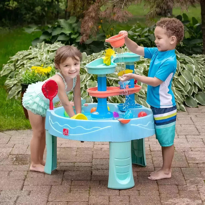 2024 Step2 Summer Seaside Double Spin & Showers Water Table with 22 Accessories
