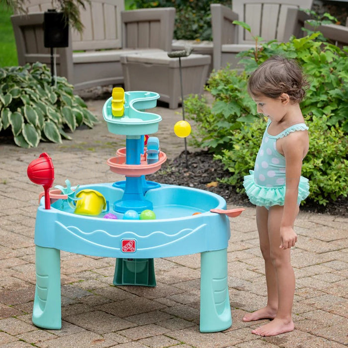 2024 Step2 Summer Seaside Double Spin & Showers Water Table with 22 Accessories