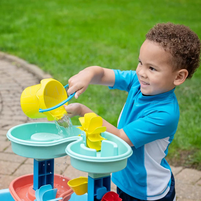 2024 Step2 Summer Seaside Double Spin & Showers Water Table with 22 Accessories