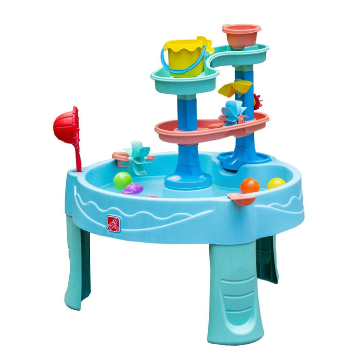 2024 Step2 Summer Seaside Double Spin & Showers Water Table with 22 Accessories