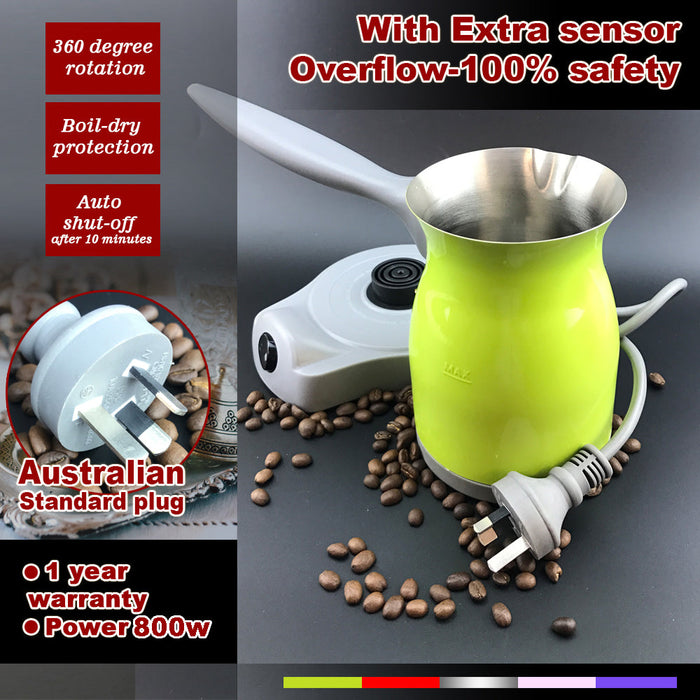 Electric Turkish Greek Arabic Coffee Maker Pot Automatic Sensor Anti Overflow Trade Me