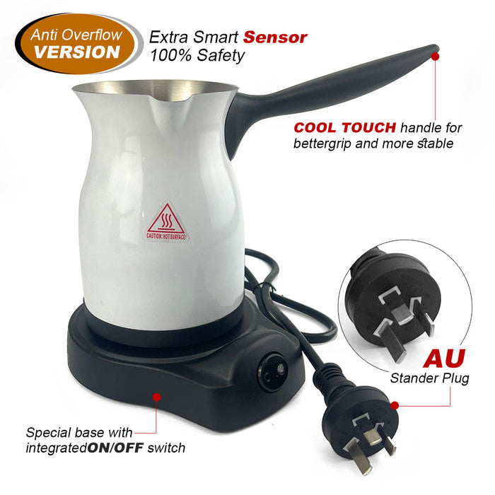 Mornest Electric Turkish Greek Arabic Coffee Maker Automatic Sensor Anti Overflow 220ml Trade Me