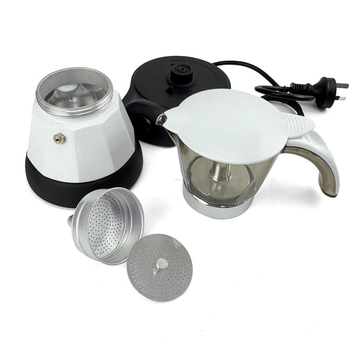 Electric Moka Coffee Maker Auto Power Off Home Espresso Italian Classic 3Cups Trade Me