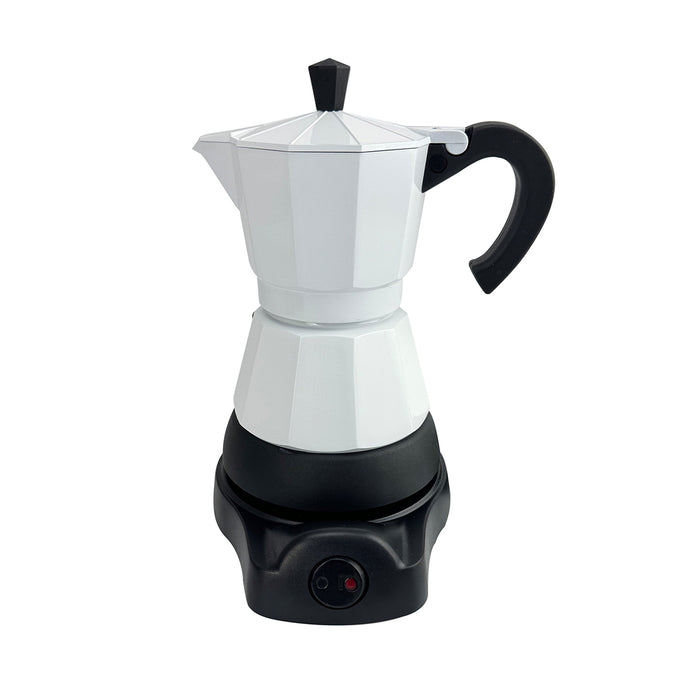 Electric Aluminium Moka Coffee Maker Espresso Italian Classic auto power off Home 3/6Cups